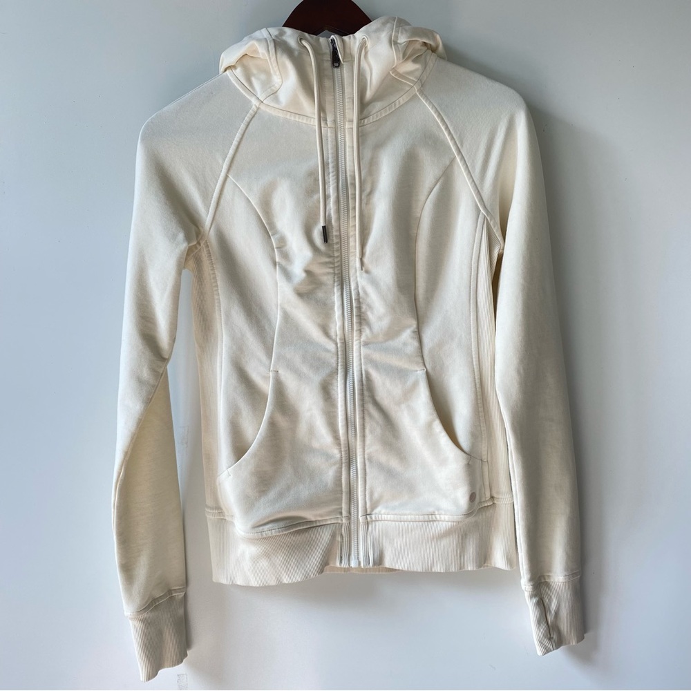 CRZ YOGA Cream Zip-Up Hoodie XS